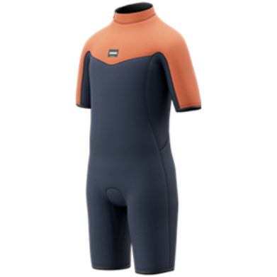 2026 Mystic Toddler Star 3/2mm Back Zip Shorty Wetsuit 35000.260056 - Navy / Orange
